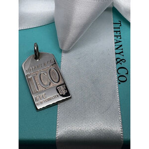 Tiffany & CO Sterling Silver T&CO NYC Tag Charm Pendant